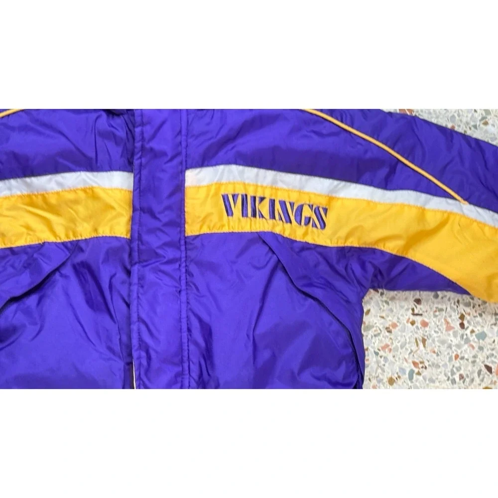 NFL Minnesota Viking Embroidered Kids Full Zip Winter Jacket Size S‎ (4)
